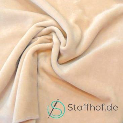 5 Meter Baumwollsamt Nickistoff Creme Beige